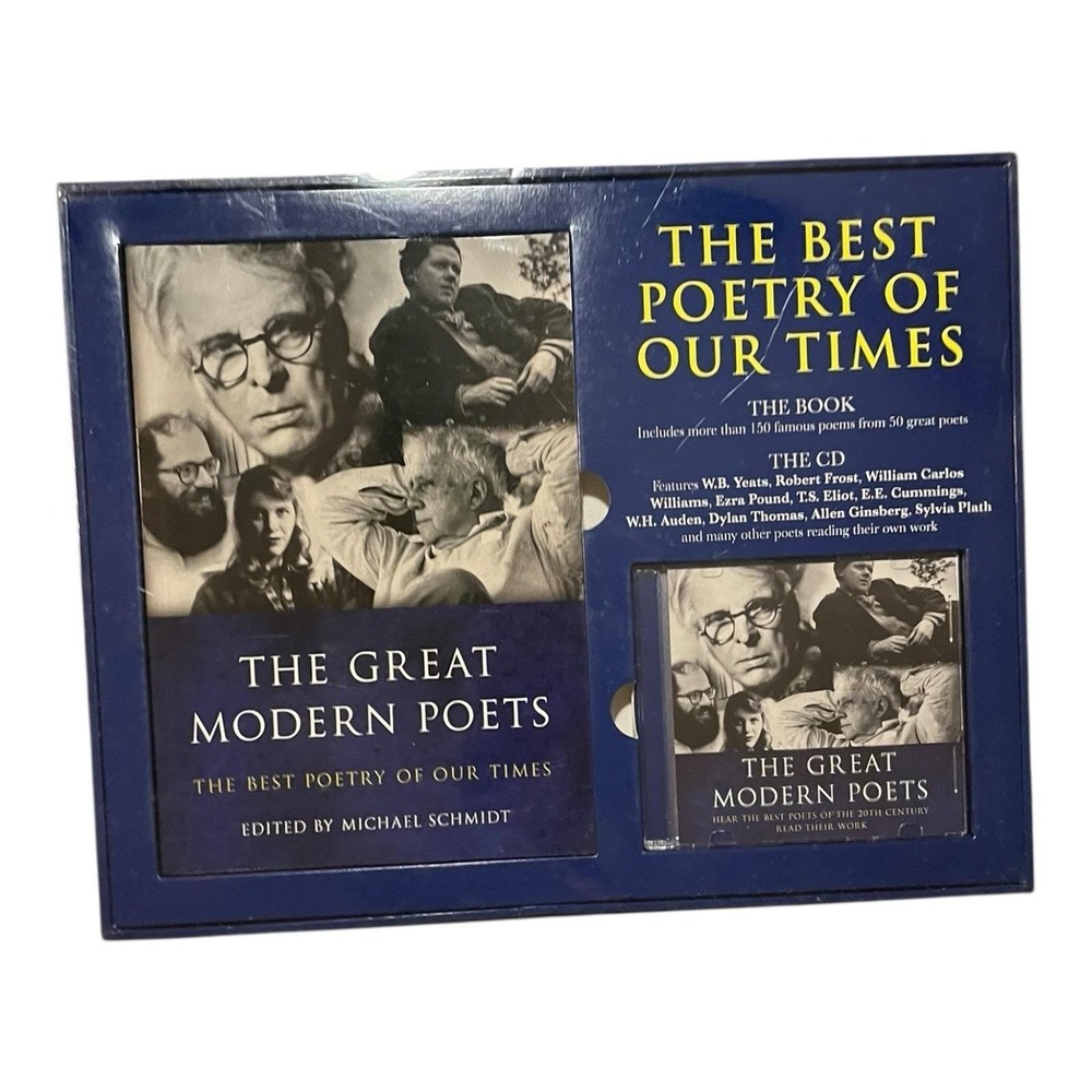 The Great Modern Poets Best Poetry Of Our Times Book & CD New Gift Set 150 Poems